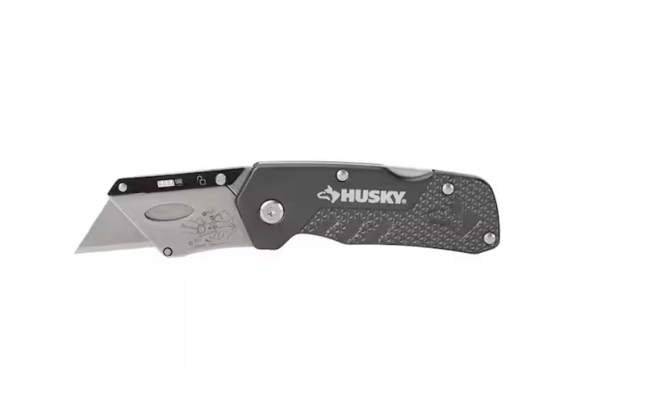 Husky Compact Folding Lock Back Utility Knife