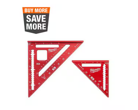 Milwaukee 7 in. Rafter Square and 4-1/2 in. Aluminum Trim Square Set