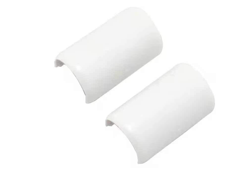 Legrand Wiremold CordMate Cord Cover Coupling, Cord Hider for Home or Office, Holds 1 Cable, White (2 Pack)