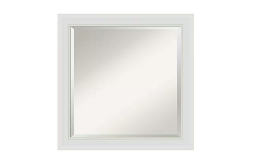 Amanti Art Medium Square Flair Soft White Beveled Glass Casual Mirror (24 in. H x 24 in. W)