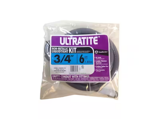 Southwire 3/4 in. x 6 ft. Ultratite Liquidtight Flexible Non-Metallic PVC Conduit Whip