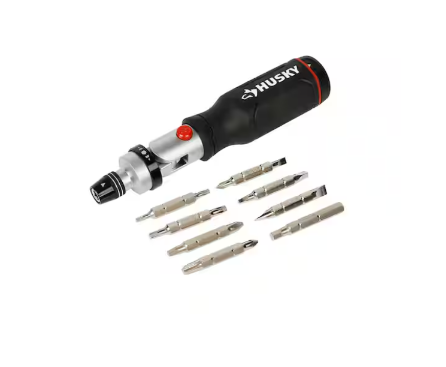 Husky Ratcheting Pivot Head Screwdriver (16-Piece)