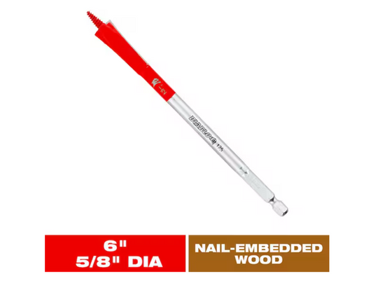 DIABLO 5/8 in. x 6 in. Demo Demon Spade Bit for Nail-Embedded Wood