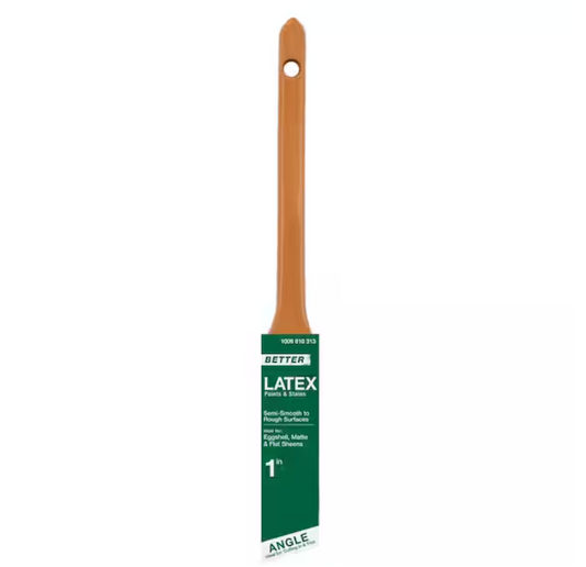 Better 1 in. Polyester Thin Angled General Purpose Brush For use with Latex Paints and Stains
