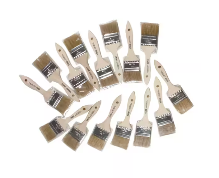 2 in. White China Bristle Flat Chip Brush (15 -Pack)