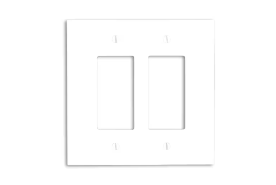 Leviton 2-Gang White Decora/Rocker Plastic Jumbo/Oversized Wall Plate (1-Pack) 88602