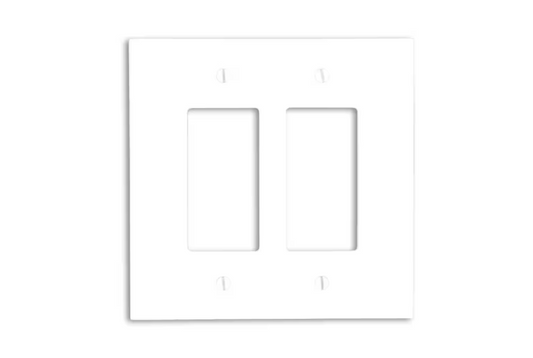 Leviton 2-Gang White Decora/Rocker Plastic Jumbo/Oversized Wall Plate (1-Pack) 88602