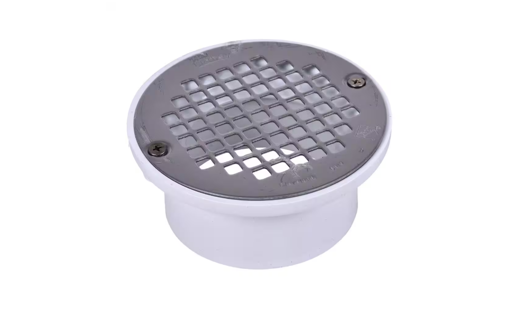 Oatey 3 in. to 4 in. PVC Drain with 5 in. Stainless Steel Screw-Tite Strainer
