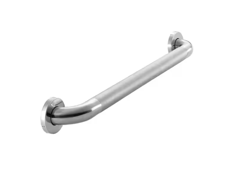 Glacier Bay 24 in. L x 1 1/2 in. ADA Compliant Grab Bar in Polished Stainless Steel