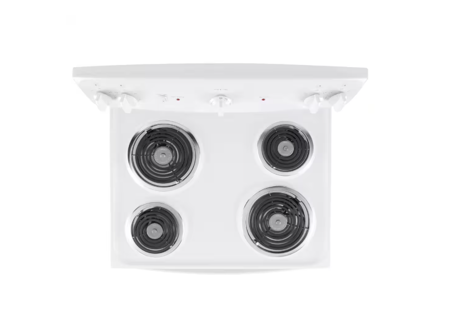 GE 30 in. 4 Burner Element Free-Standing Electric Range in White