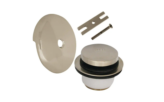 DANCO Touch Toe Bath Tub Drain Trim Kit in Brushed Nickel
