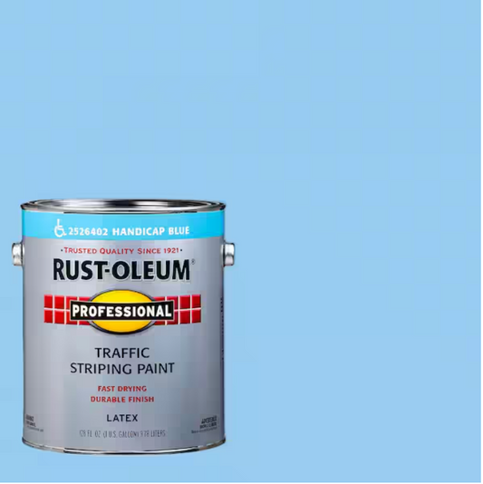 Rust-Oleum Professional 1 gal. Flat Handicap Blue Exterior Traffic Striping Paint (2-Pack)