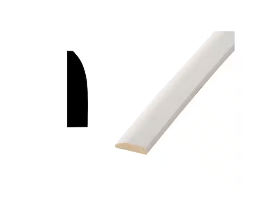 Woodgrain Millwork LWM 856 - 3/8 in. X 1-1/4 in. Primed Finger-Jointed Door and Window Stop Molding