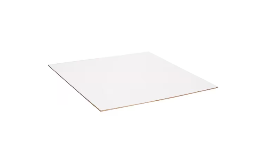 1/8 in. x 4 ft. x 8 ft. Eucalyptus White Hardboard