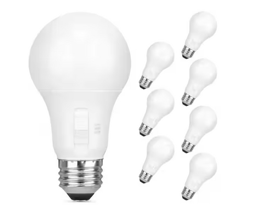 PRIVATE BRAND UNBRANDED 60-Watt Equivalent A19 Non-Dimmable CEC LED Light Bulb with Selectable Color Temperature (8-Pack)