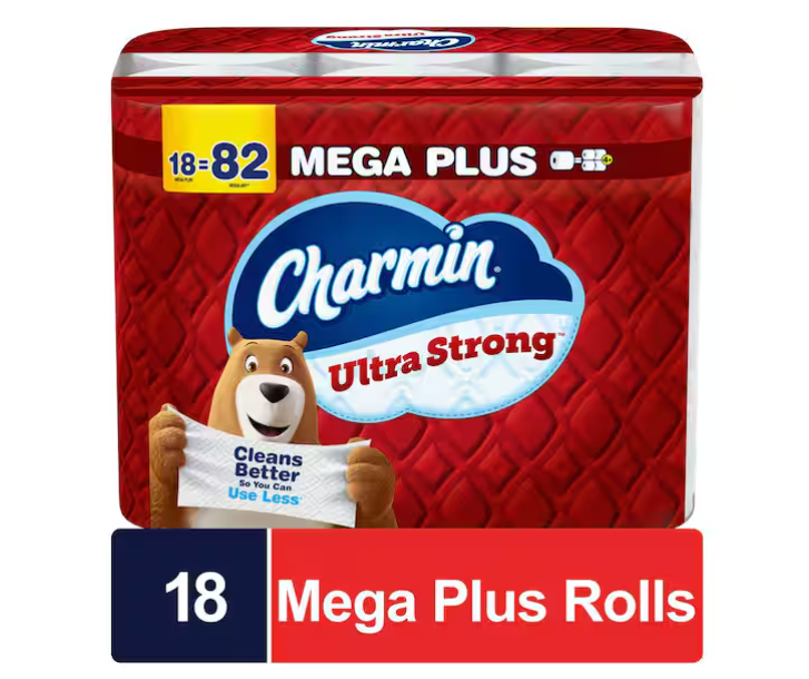 Charmin Ultra Strong Toilet Paper Roll (18 Mega Plus Rolls)