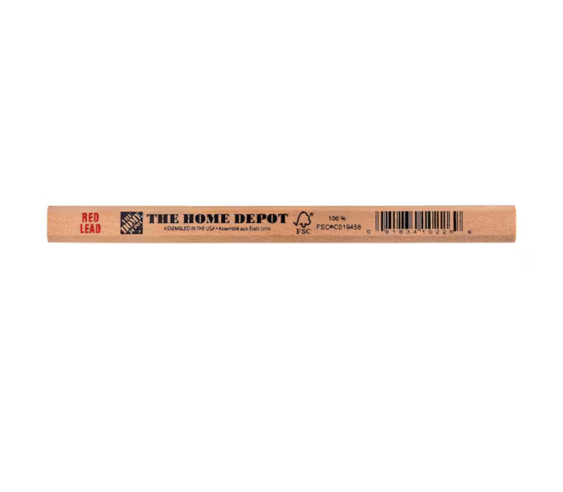 The Home Depot Red Lead FSC 100% Carpenter Pencil