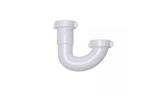 Oatey 1-1/2 in. White Plastic Threaded-Joint Sink J-Bend Drain