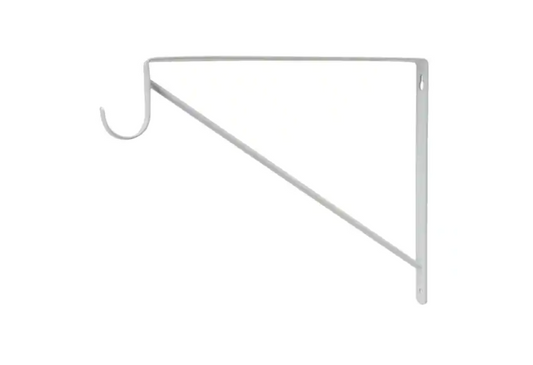 Everbilt White Heavy-Duty Shelf Bracket and Rod Support