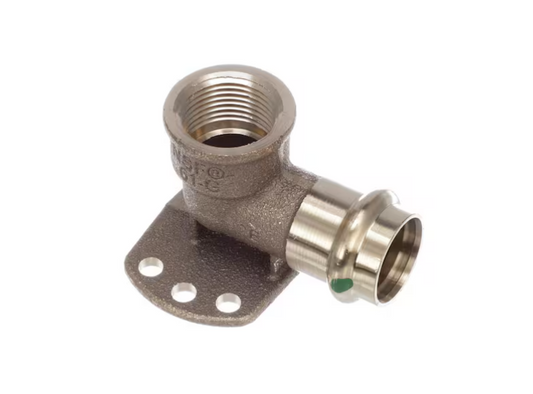 Viega ProPress 1/2 in. Press x 1/2 in. FPT Zero-Lead Bronze 90Â° Drop Ear Elbow