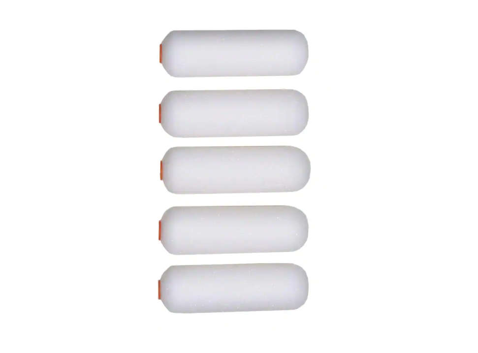 4 in. x 3/8 in. High-Density Foam Mini Paint Roller (5-Pack)