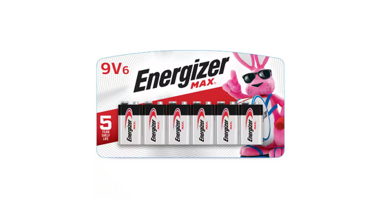 Energizer MAX 9V Batteries (6-Pack), 9-Volt Alkaline Batteries