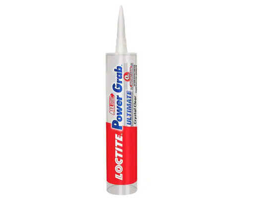 Loctite Power Grab Ultimate Instant Grab 9 oz. SMP Construction Adhesive Crystal Clear Cartridge