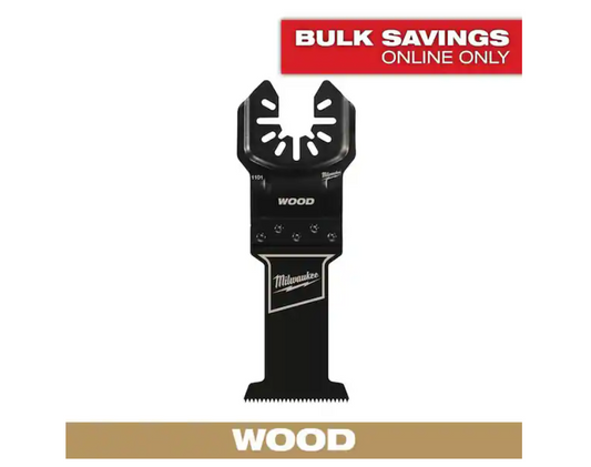 Milwaukee 1-3/8 in. High Carbon Steel Universal Fit Wood Cutting Multi-Tool Oscillating Blade (1-Pack)