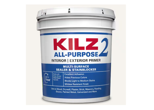 KILZ KILZ 2 ALL PURPOSE 2 gal. White Interior/Exterior Multi-Surface Primer, Sealer, and Stain Blocker