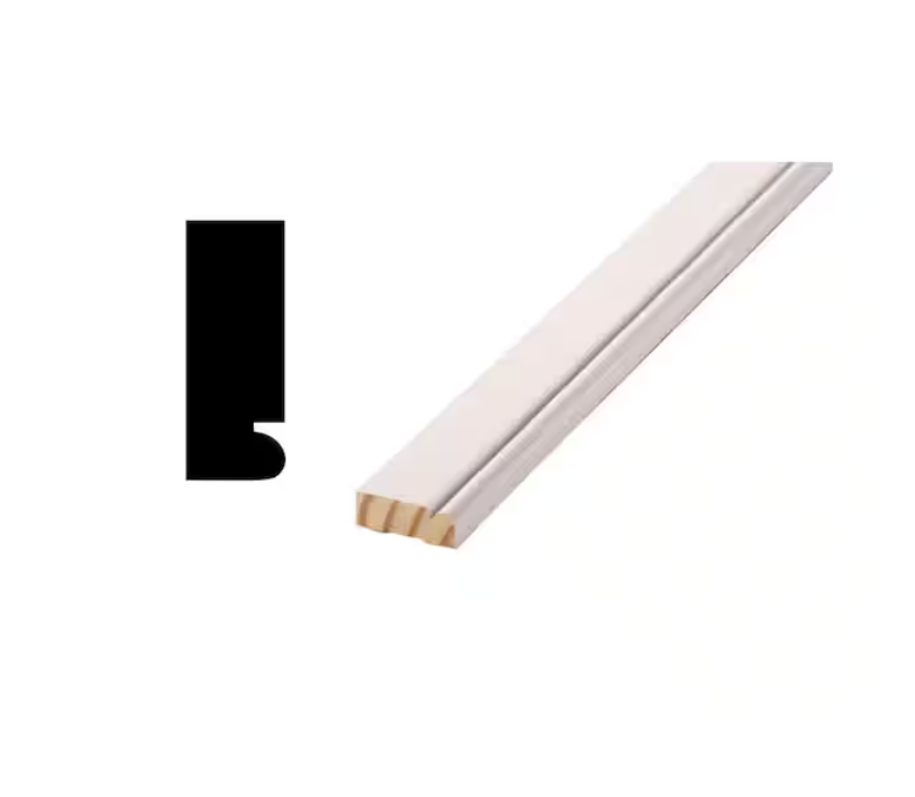 Woodgrain Millwork WM 176 - 5/8 in. x 1-5/8 in. Primed Finger-Jointed Brick Molding