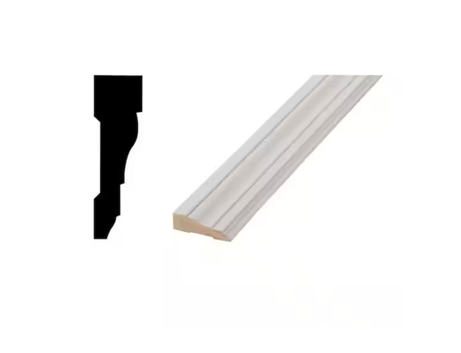 Woodgrain Millwork WM 366 - 11/16 in. x 2-1/4 in. x 84 in. Primed Finger-Jointed Pine Casing Set