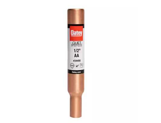 Oatey (Brand Rating: 4.5/5) Quiet Pipes 1/2 in. Brass Male Sweat Press Straight AA Hammer Arrestor