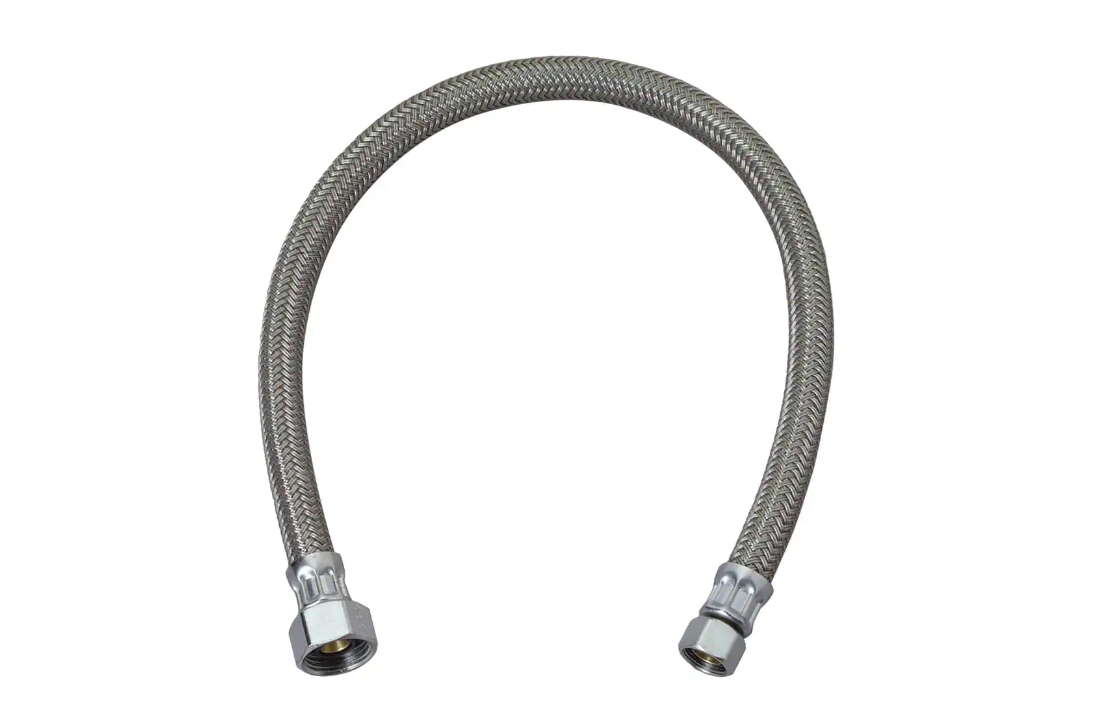 BrassCraft 3/8 in. Compression x 1/2 in. FIP x 12 in. Braided Polymer Faucet Supply Line