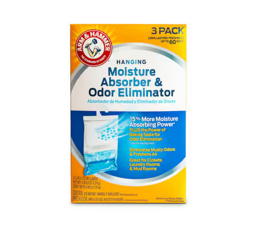 Arm and Hammer 16 oz. Hanging Moisture Absorber (3-Pack), Fragrance Free