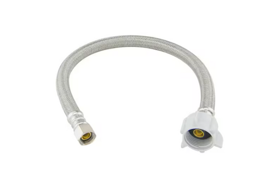 BrassCraft 3/8 in. Compression x 7/8 in. Ballcock Nut x 16 in. Braided Polymer Toilet Supply Line
