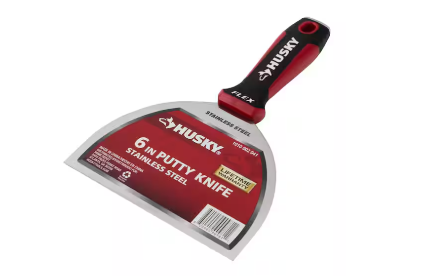 Husky 6 in. Putty Knife with Stainless Steel Blade