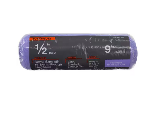 9 in. x 1/2 in. High-Capacity Polyester Knit Paint Roller Cover