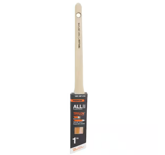 Premium 1 in. Polyester Trylon Thin Angled Sash Paint Brush