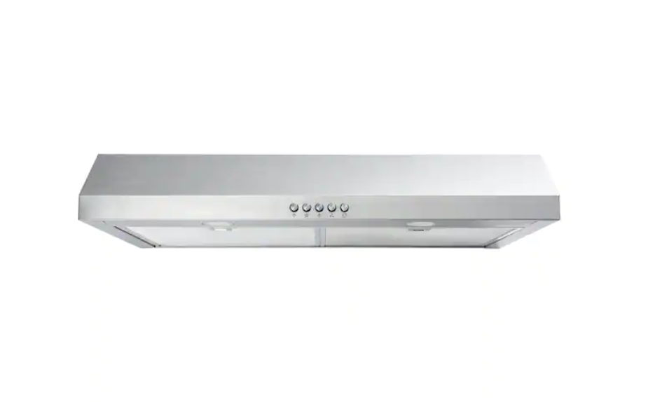 Vissani Caprelo 30 in. 320 CFM Convertible Under Cabinet Range Hood in Stainless Steel with LED Lighting and Charcoal Filter