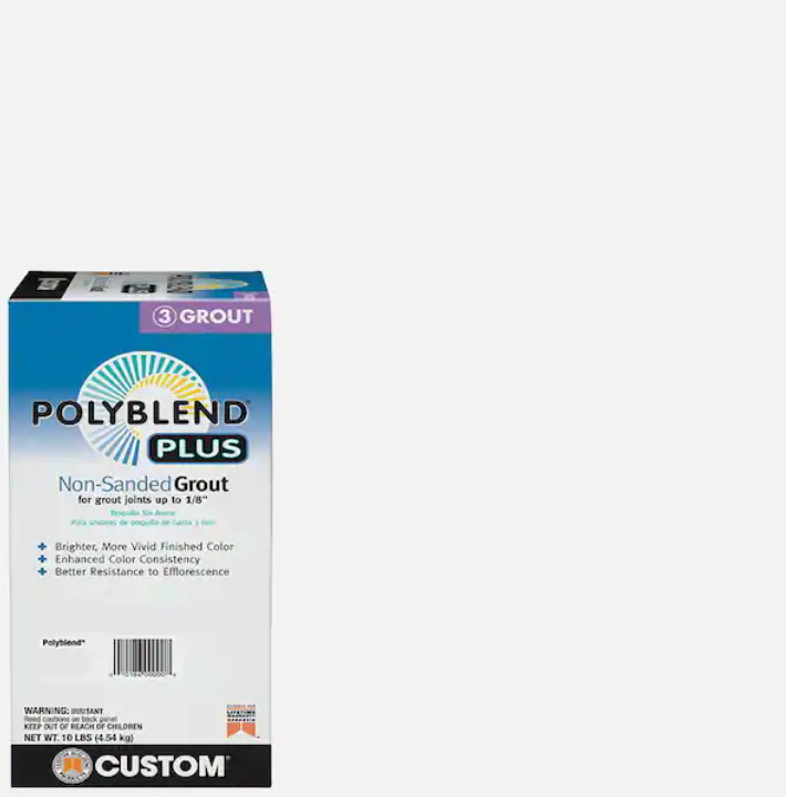Custom Building Products Polyblend Plus #640 Arctic White 10 lb. Unsanded Grout