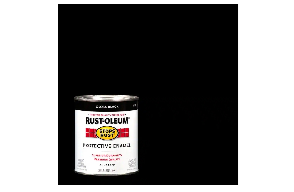 Rust-Oleum Stops Rust 1 qt. Protective Enamel Gloss Black Interior/Exterior Paint