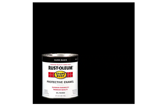 Rust-Oleum Stops Rust 1 qt. Protective Enamel Gloss Black Interior/Exterior Paint
