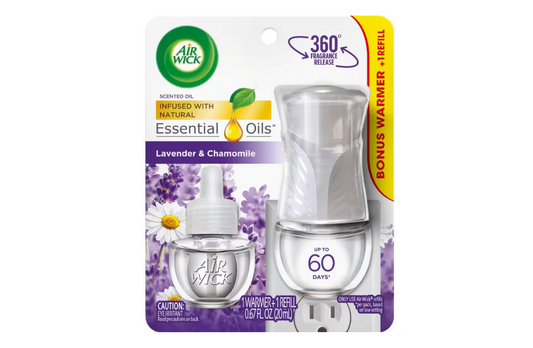 Air Wick 0.67 oz. Lavender and Chamomile Automatic Air Freshener Oil Plug-In Starter Kit