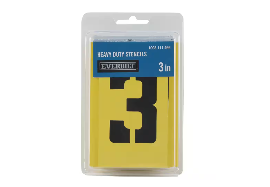 Everbilt 3 in. Cardboard Letters Numbers and Symbols Stencil Set