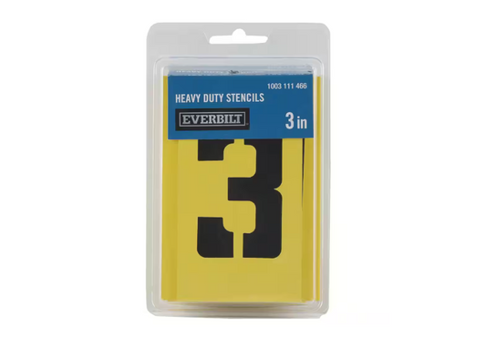 Everbilt 3 in. Cardboard Letters Numbers and Symbols Stencil Set