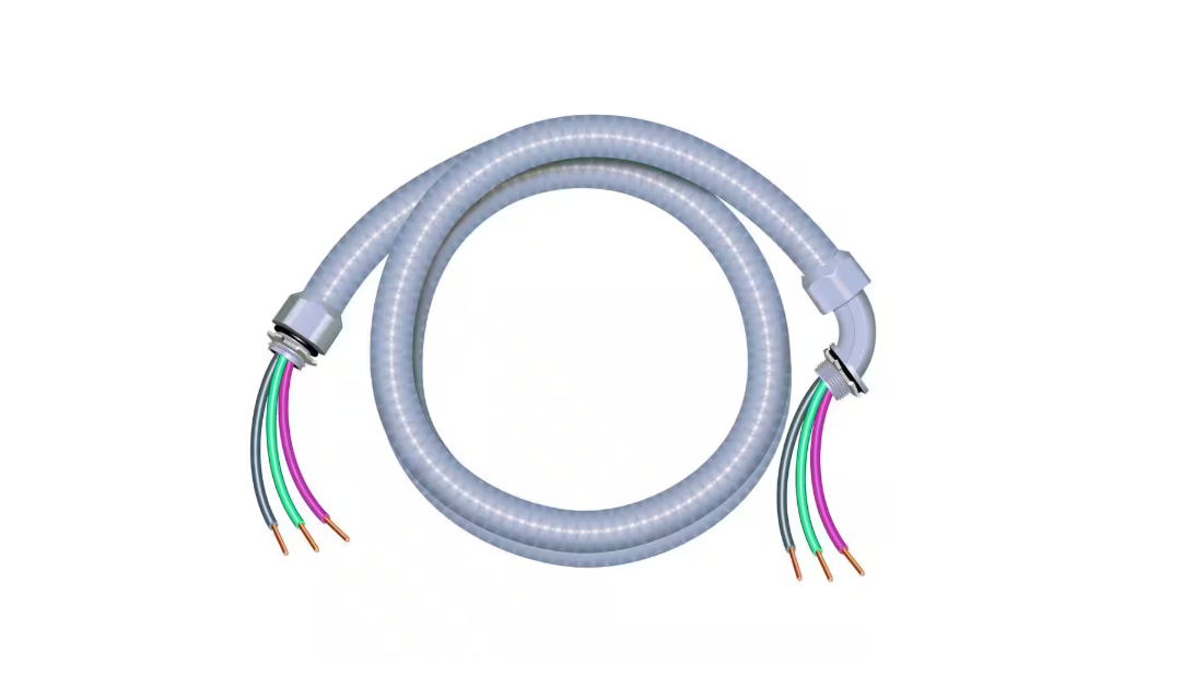 Southwire 1/2 in. x 6 ft. 10/3 Ultra-Whip Liquidtight Flexible Non-Metallic PVC Conduit Cable Whip