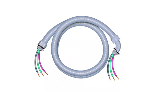 Southwire 1/2 in. x 6 ft. 10/3 Ultra-Whip Liquidtight Flexible Non-Metallic PVC Conduit Cable Whip