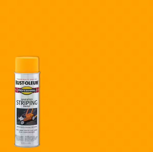 Rust-Oleum Professional 18 oz. Flat Yellow Inverted Striping Spray Paint