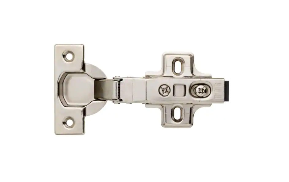 Everbilt 5 Pair Framelesss 35 mm 110-Degree Full Overlay Soft Close Nickel Cabinet Hinge (10 Pieces)