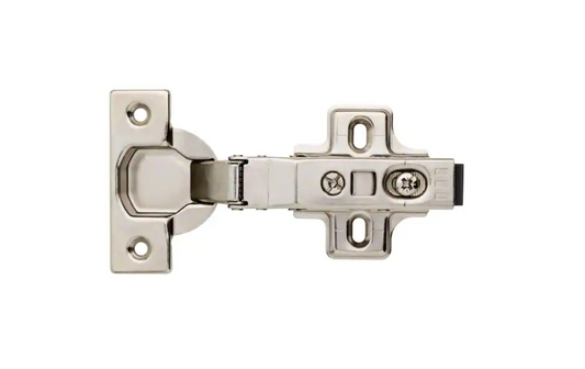 Everbilt 5 Pair Framelesss 35 mm 110-Degree Full Overlay Soft Close Nickel Cabinet Hinge (10 Pieces)